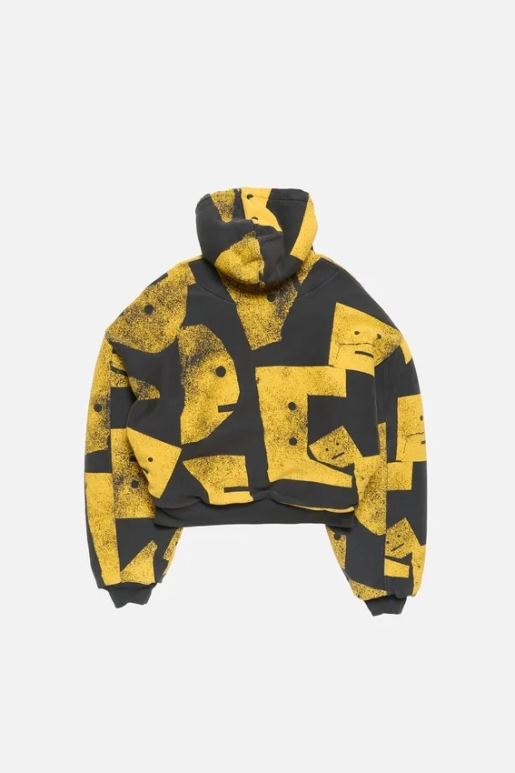 Face zip-up hoodie