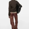 Faded leather trousers