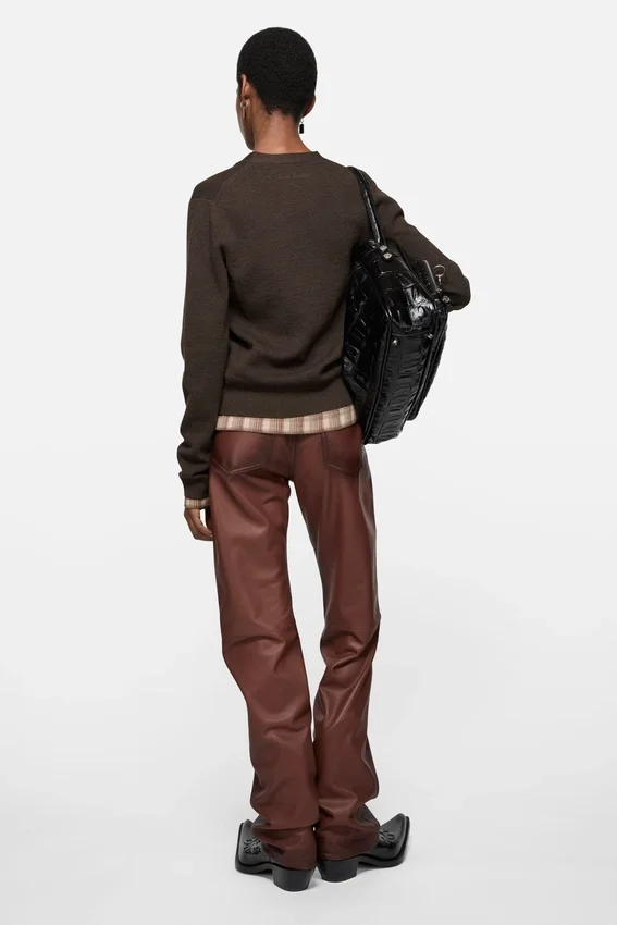 Faded leather trousers