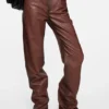 Faded leather trousers