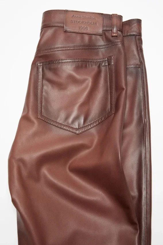 Faded leather trousers