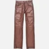 Faded leather trousers