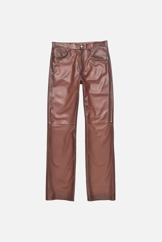 Faded leather trousers