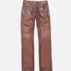 Faded leather trousers