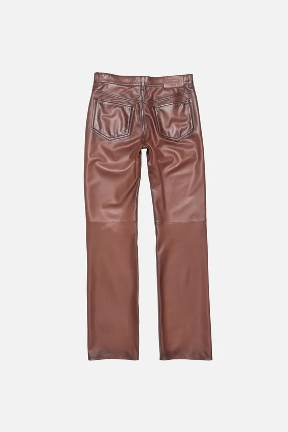 Faded leather trousers