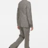 Fitted wool suit jacket