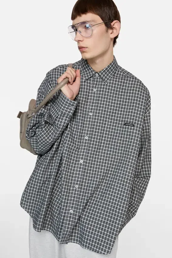 Flannel button-up shirt