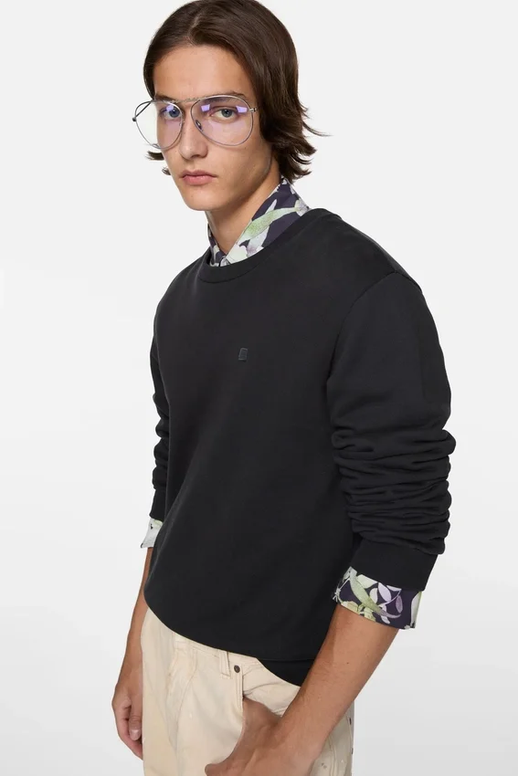 Fleece face logo sweatshirt