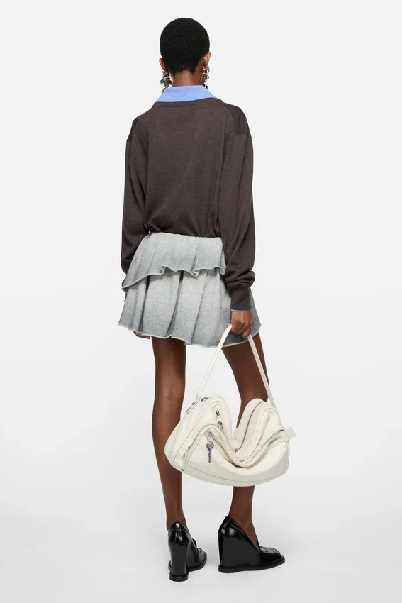 Fleece mini skirt