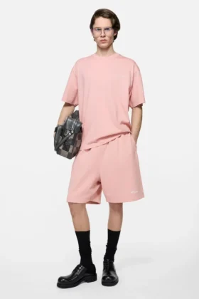 Fleece shorts with logo