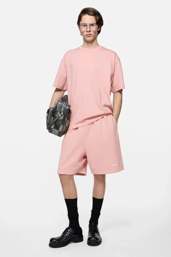 Fleece shorts with logo