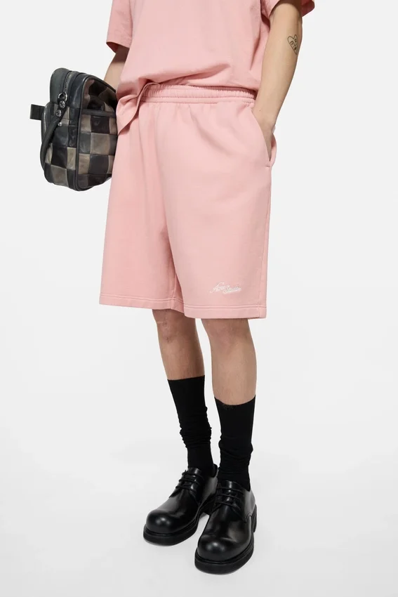 Fleece shorts with logo