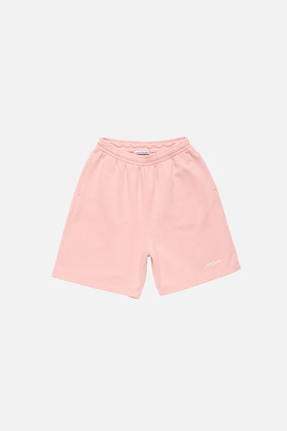 Fleece shorts with logo