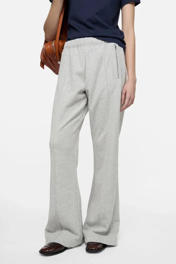 Fleece trousers with logo