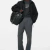 Fleece trousers with stamp logo