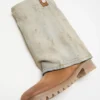 Folded denim boot