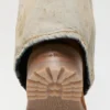 Folded denim boot