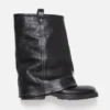Folded leather boot