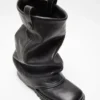 Folded leather boot