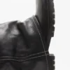 Folded leather boot
