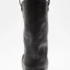 Folded leather boot