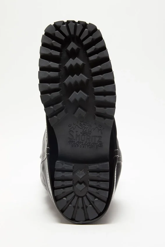 Folded leather boot