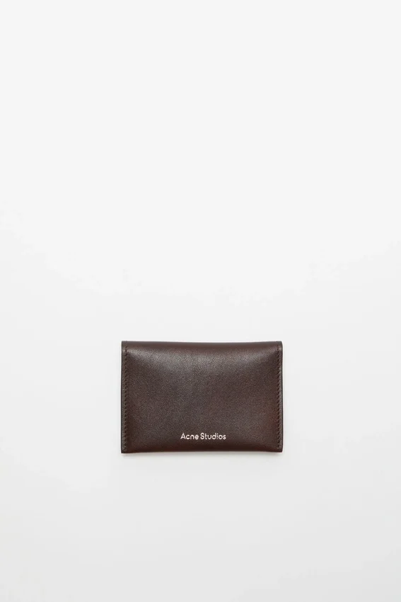 Folded leather wallet