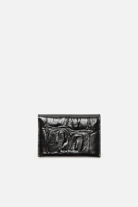 Folded leather wallet