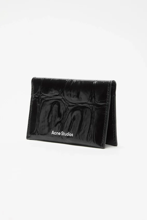 Folded leather wallet