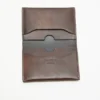 Folded leather wallet