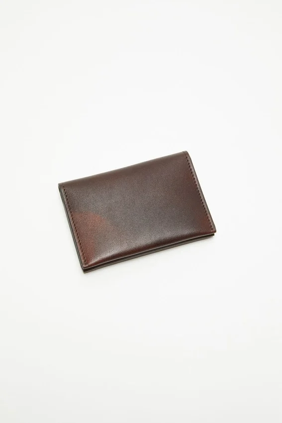 Folded leather wallet