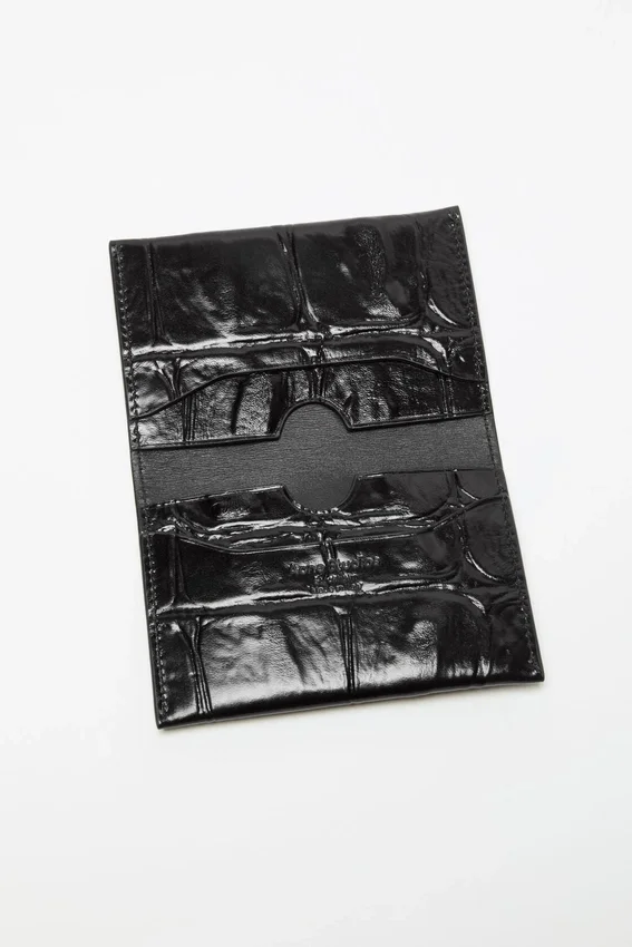 Folded leather wallet