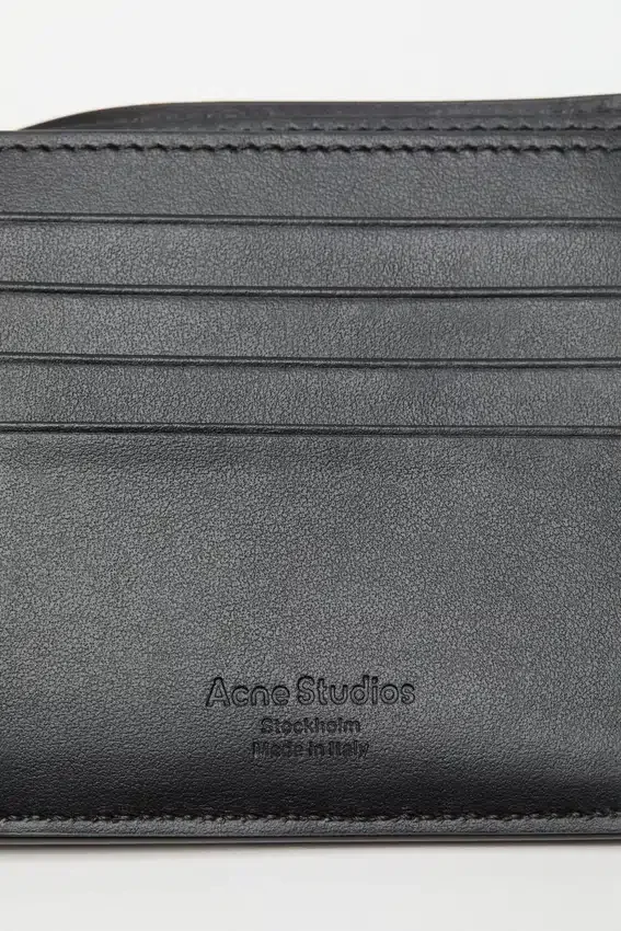 Folded leather wallet