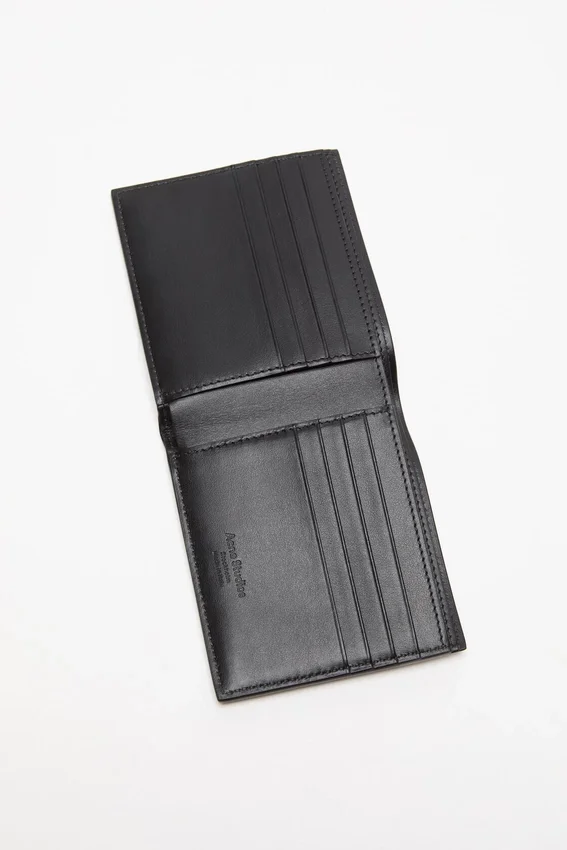 Folded leather wallet