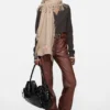 Fringe wool scarf