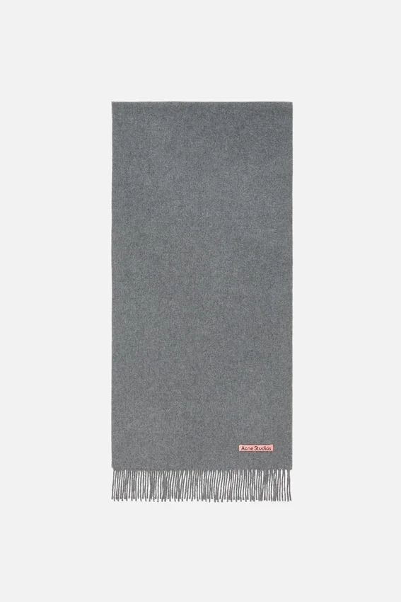 Fringe wool scarf – Narrow