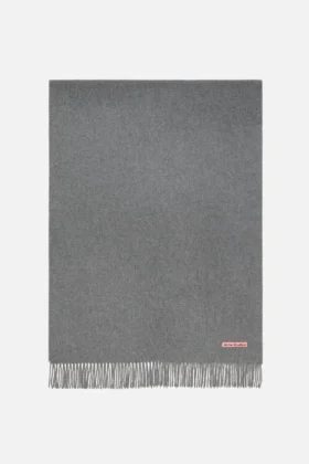Fringe wool scarf - oversized