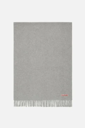 Fringe wool scarf - oversized