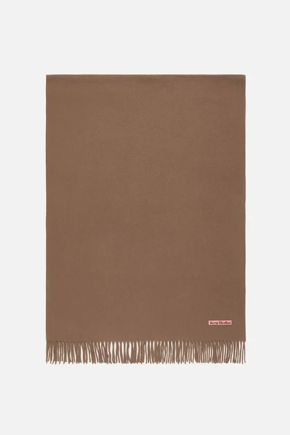 Fringe wool scarf - oversized