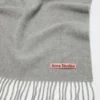 Fringe wool scarf - oversized