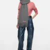 Fringe wool scarf - oversized
