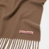 Fringe wool scarf - oversized
