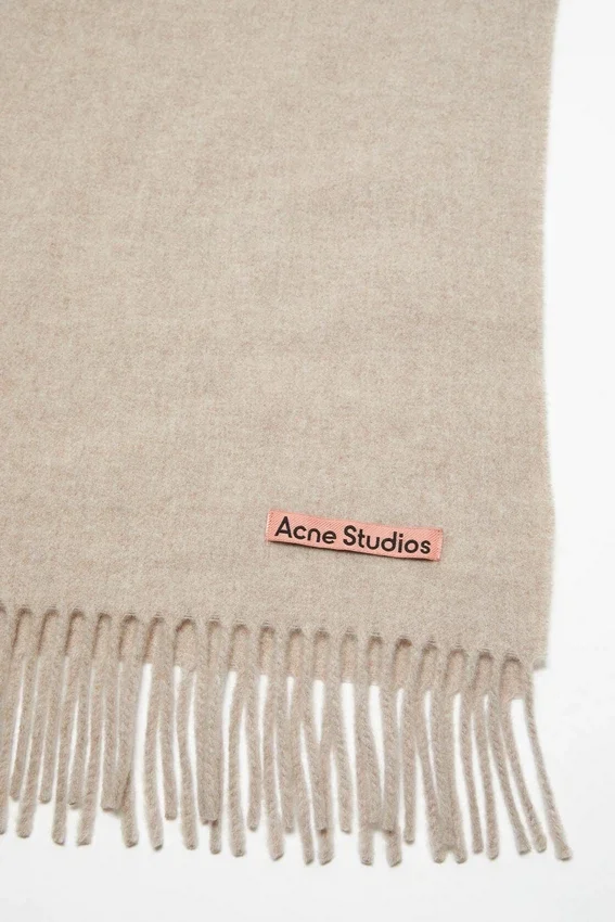 Fringe wool scarf - oversized