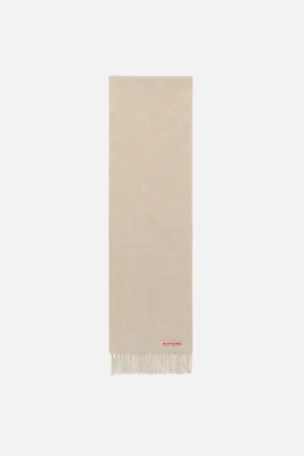 Fringe wool scarf - skinny