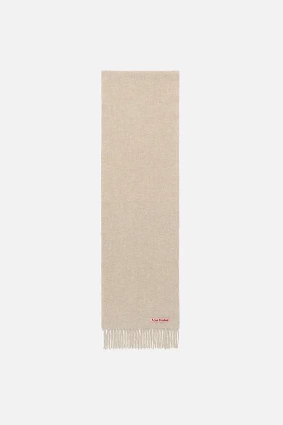 Fringe wool scarf - skinny