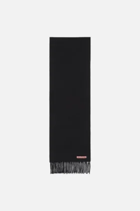 Fringe wool scarf - skinny