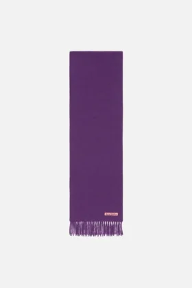 Fringe wool scarf - skinny