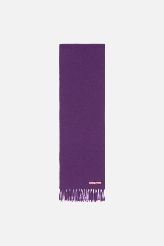 Fringe wool scarf - skinny