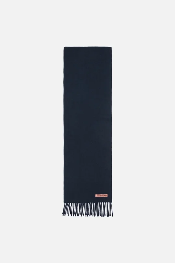 Fringe wool scarf - skinny