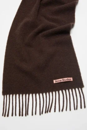 Fringe wool scarf - skinny
